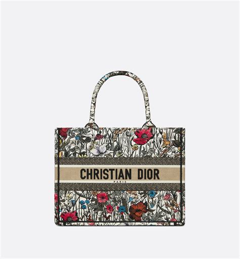 dior book tote mille fleurs|Small Dior Book Tote Multicolor Mille Fleurs Embroidery.